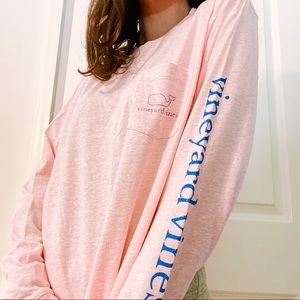 Baby Pink Vineyard Vines Long Sleeve!